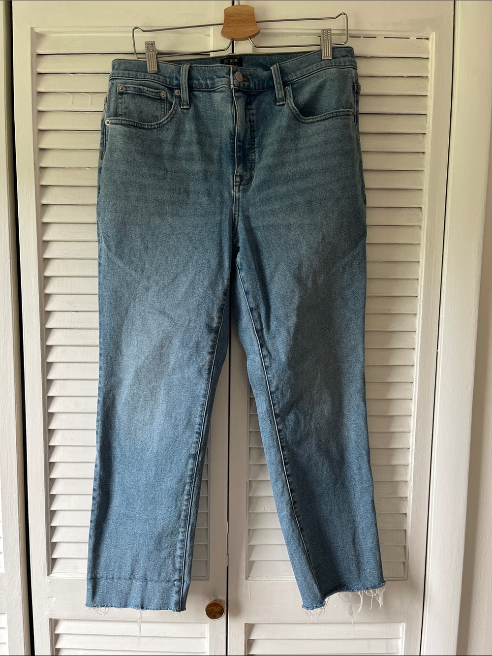 J. CREW Essential Straight Jeans Raw Hem 31
